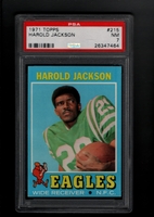 1971 Topps #215 Harold Jackson PSA 7 NM  PHILADELPHIA EAGLES
